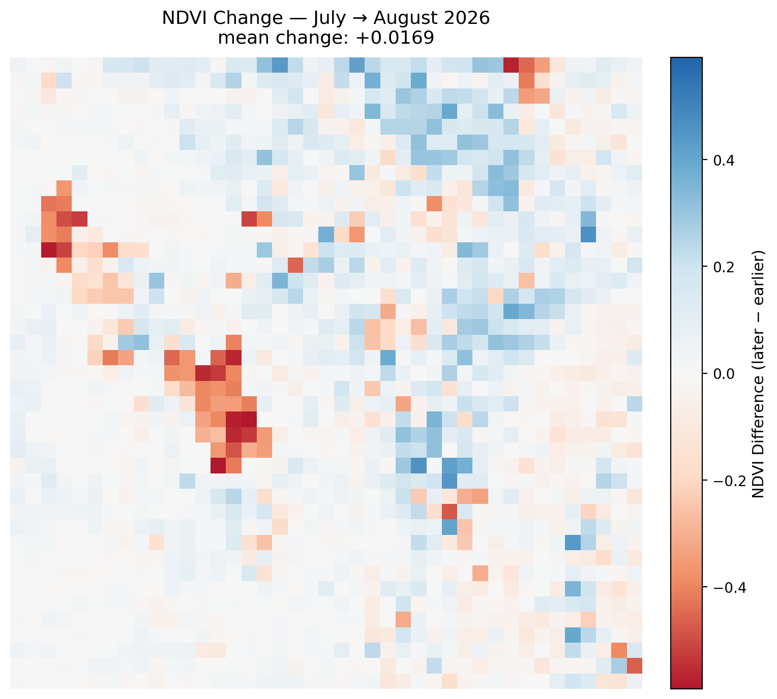 July 2026 to August 2026 Difference Map