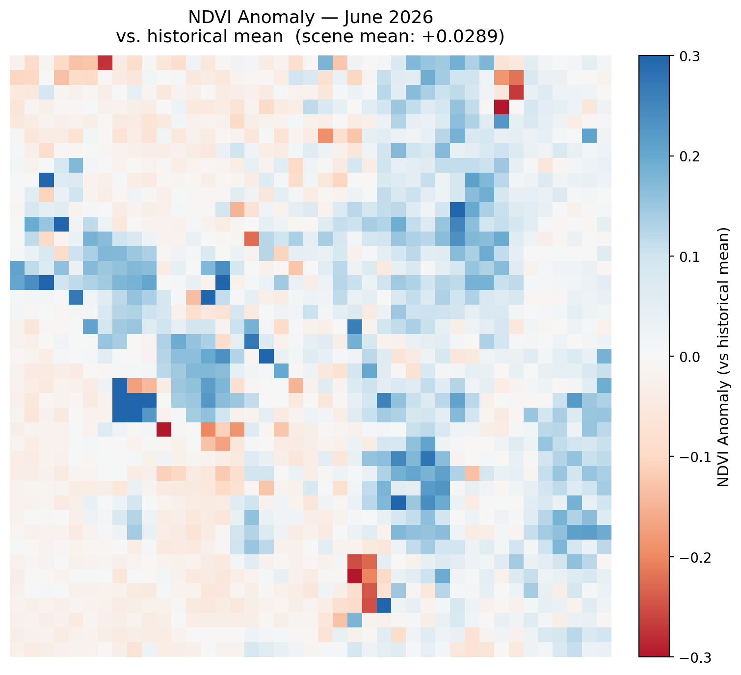 June 2026 NDVI Anomaly Map