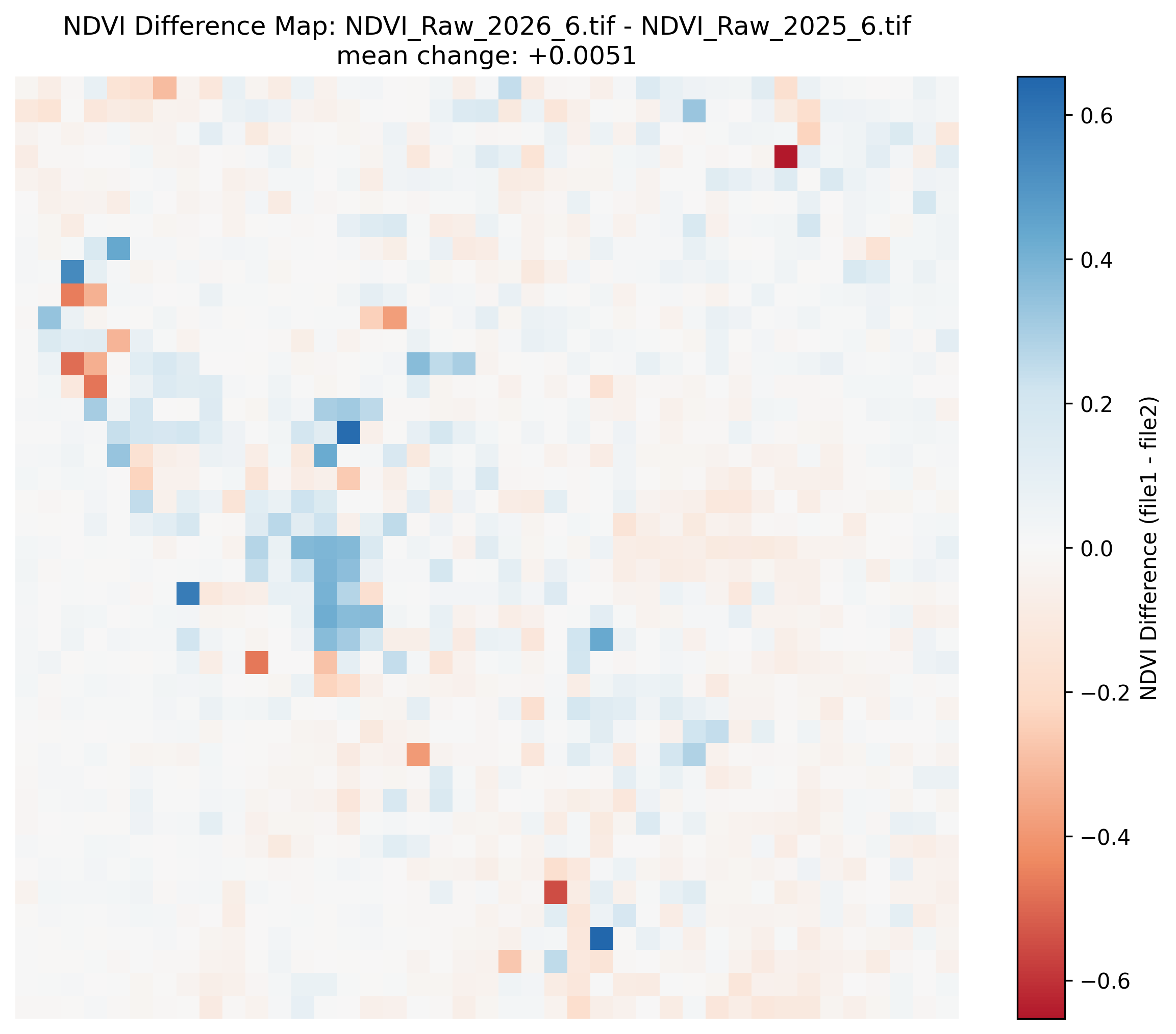 June 2025 to June 2026 Difference Map
