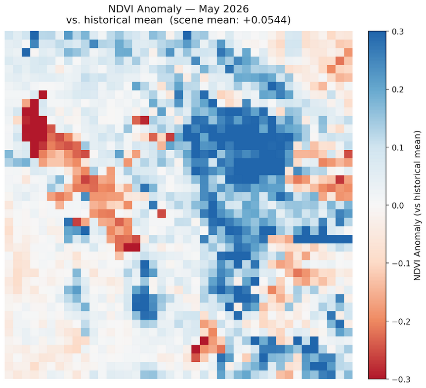May 2026 NDVI Anomaly Map