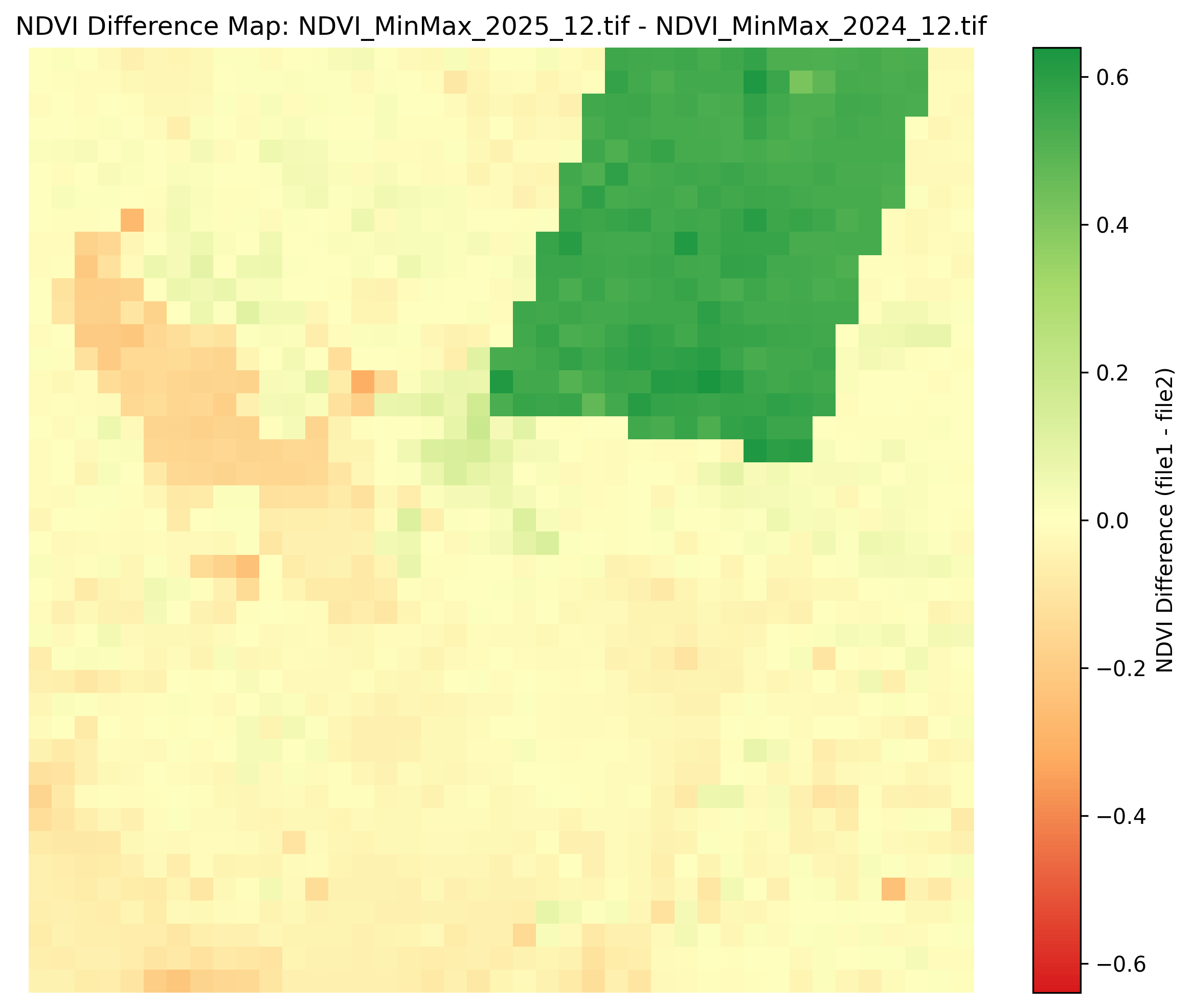 Dec 2024 to Dec 2025 Difference Map